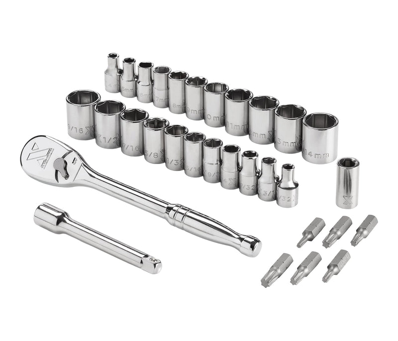MAXIMUM 31 Piece 1/4" Drive Metric Socket Set C2