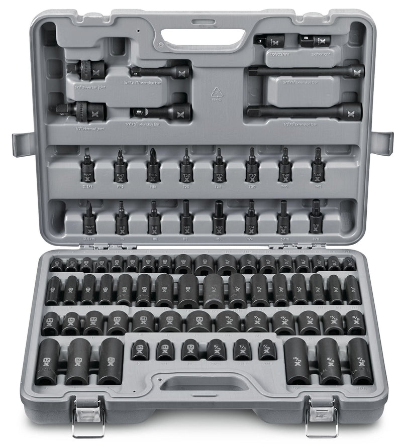 MAXIMUM 3/8-in & 1/2-in Drive Professional Grade Impact Socket Set, 83-pc, CRMO M4