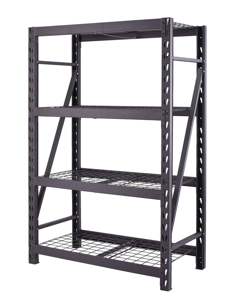 MAXIMUM Adjustable 4-Shelf Heavy Duty Steel Metal Storage Rack / Shelving Unit, 48 x 24 x 72-in T1