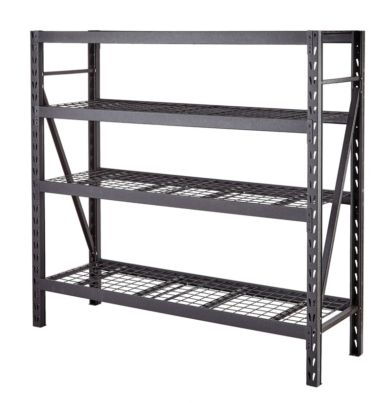MAXIMUM Adjustable 4-Shelf Heavy Duty Steel Metal Storage Rack / Shelving Unit, 77 x 24 x 72-in P8
