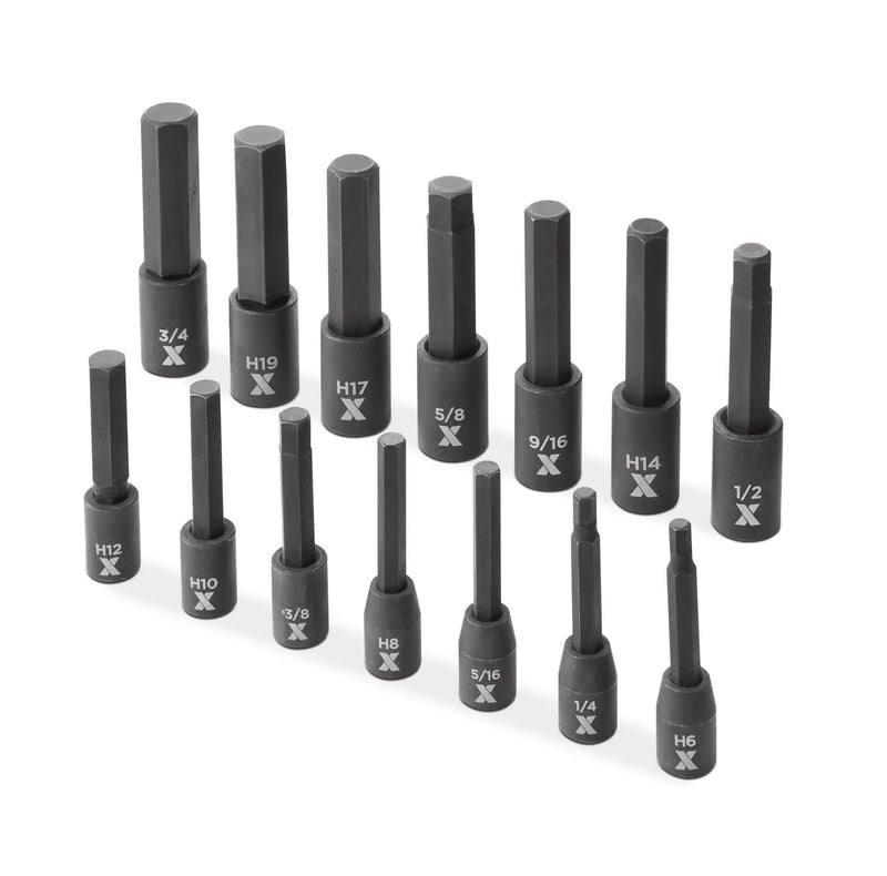 MAXIMUM Hex Impact Socket & Bit Socket Set, 14-pc, SAE/Metric J1