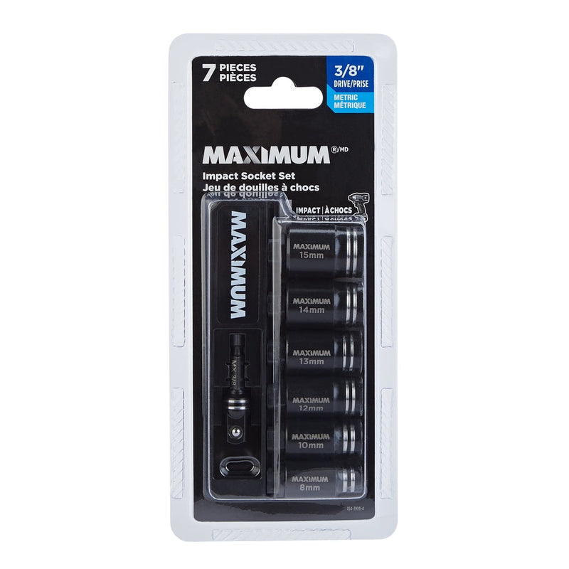 MAXIMUM Impact Driver Socket Set, Metric, 7-pc C6