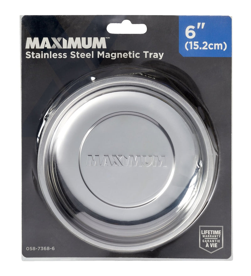 MAXIMUM Magnetic Tool Bowl Tray/Holder, Stainless Steel O5