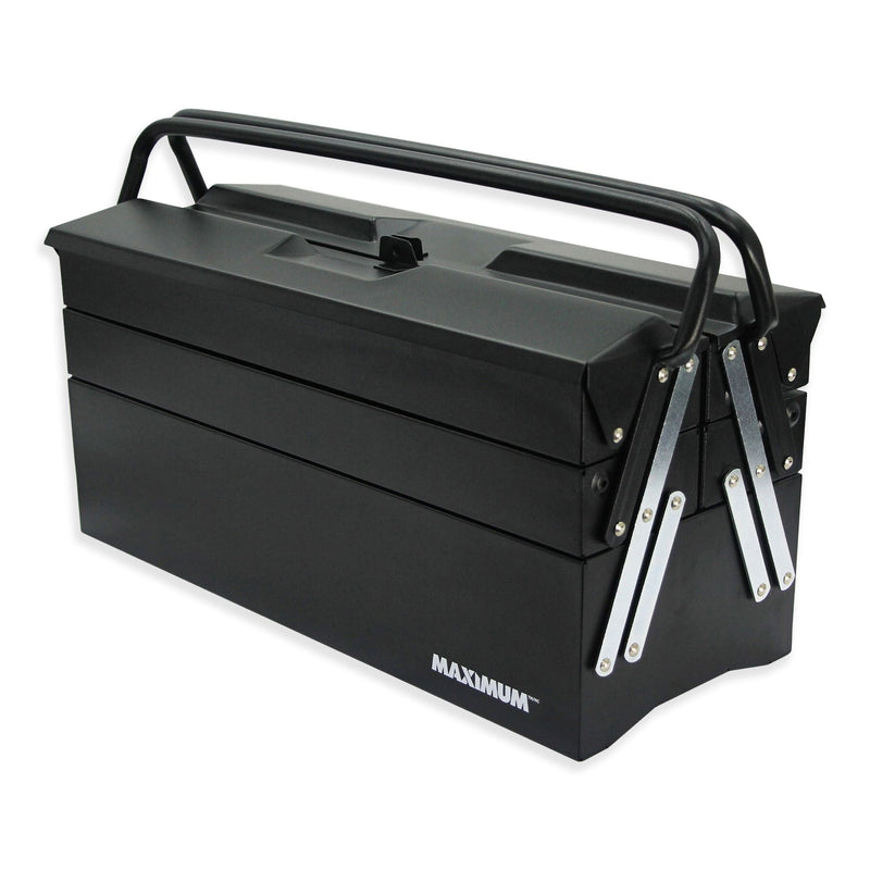 MAXIMUM Portable 5-Tray Cantilever Tool Box, Black, 21-in T6