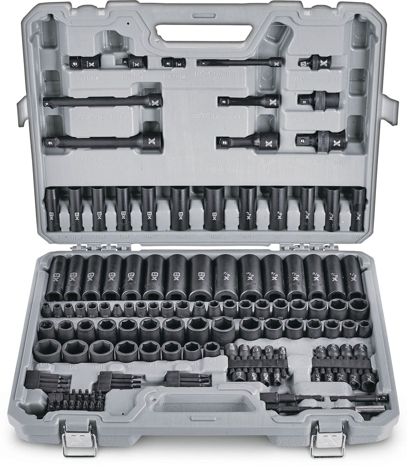 MAXIMUM Professional Grade Impact Socket Set, 150-pc, SAE / Metric, CRMO B2
