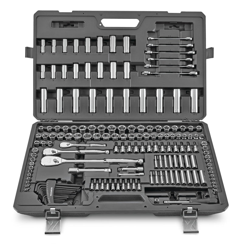 MAXIMUM Professional Grade Socket Set, 224-pc, CRV, Nickel-Chrome Plating C5