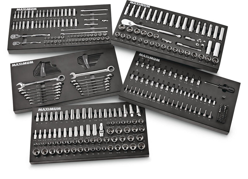 MAXIMUM Professional Grade Socket Set, 346-pc, CRV, Nickel-Chrome Plating U7