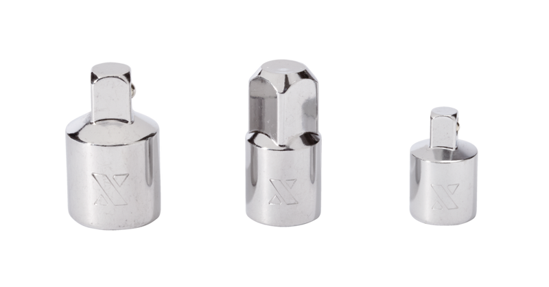 MAXIMUM Socket Adapter Set, 3-pc, Nickel-Chrome Plating J1
