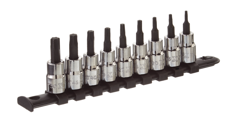MAXIMUM Torx Bit Socket Set, Heat Treated, 9-pc D1