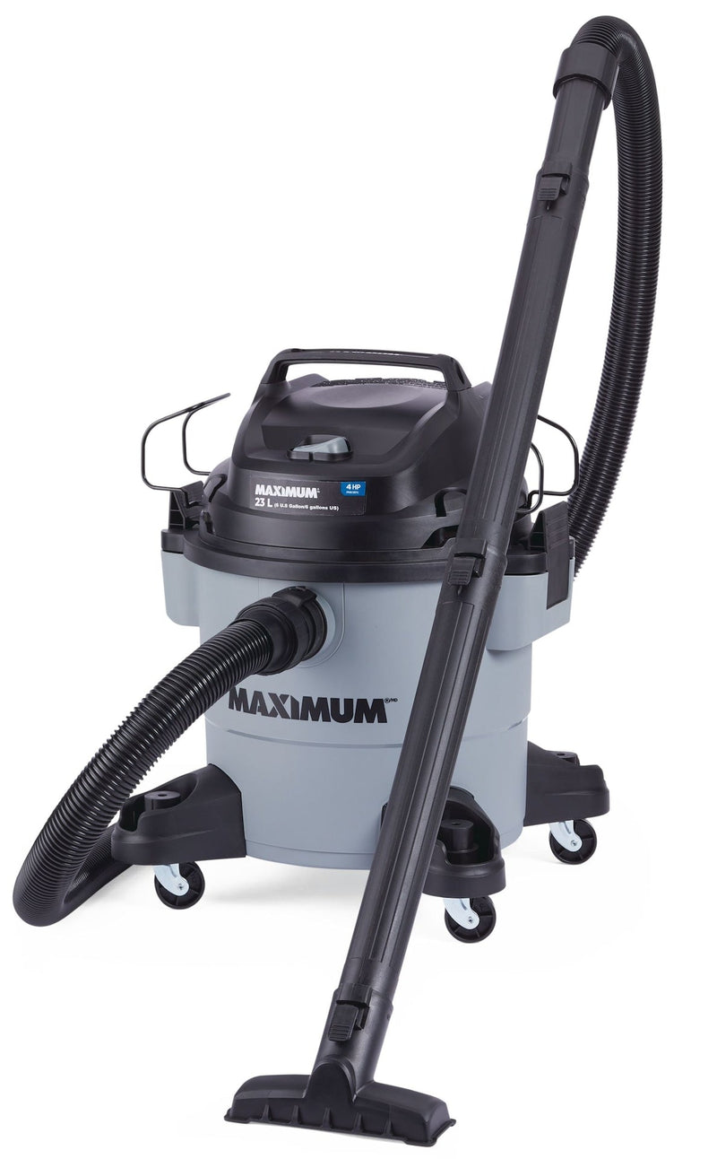 MAXIMUM VJF608PF 4 Peak HP Wet/Dry Shop Vacuum with Hose & Accessories, 22-L H2