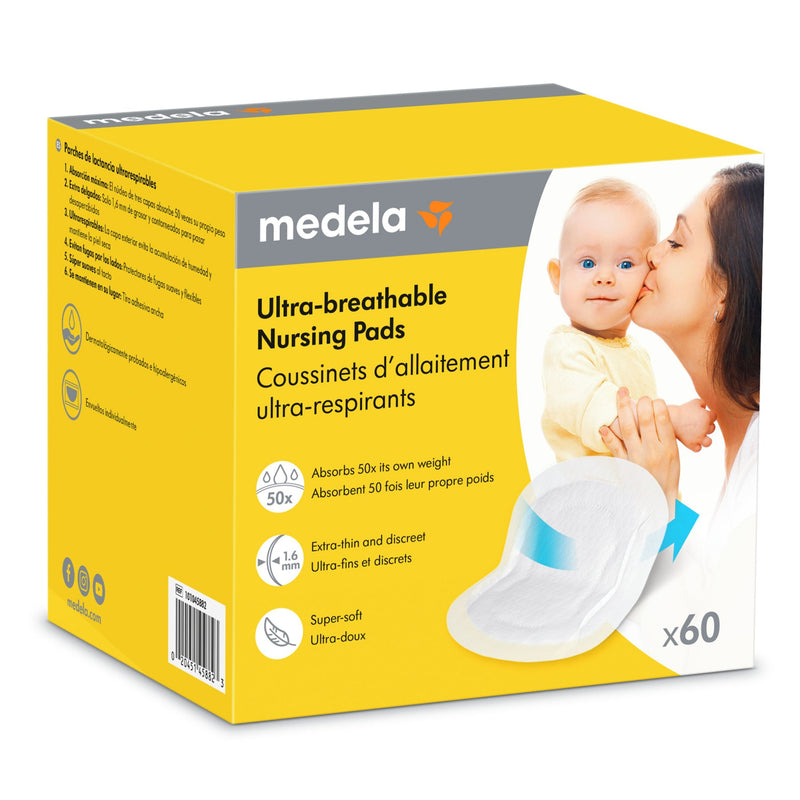 Medela Ultra-Breathable Disposable Nursing Pads, 60-pc E4