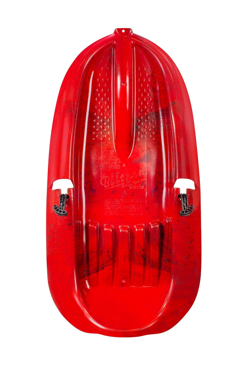 Mega Blitz Kids' 1-Person Plastic Winter Snow Sled/Toboggan with Brakes & Tow Rope K1