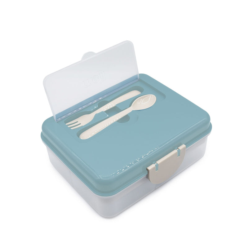 melii Two-Tiered Bento Food Storage Container, Sage Mint G4