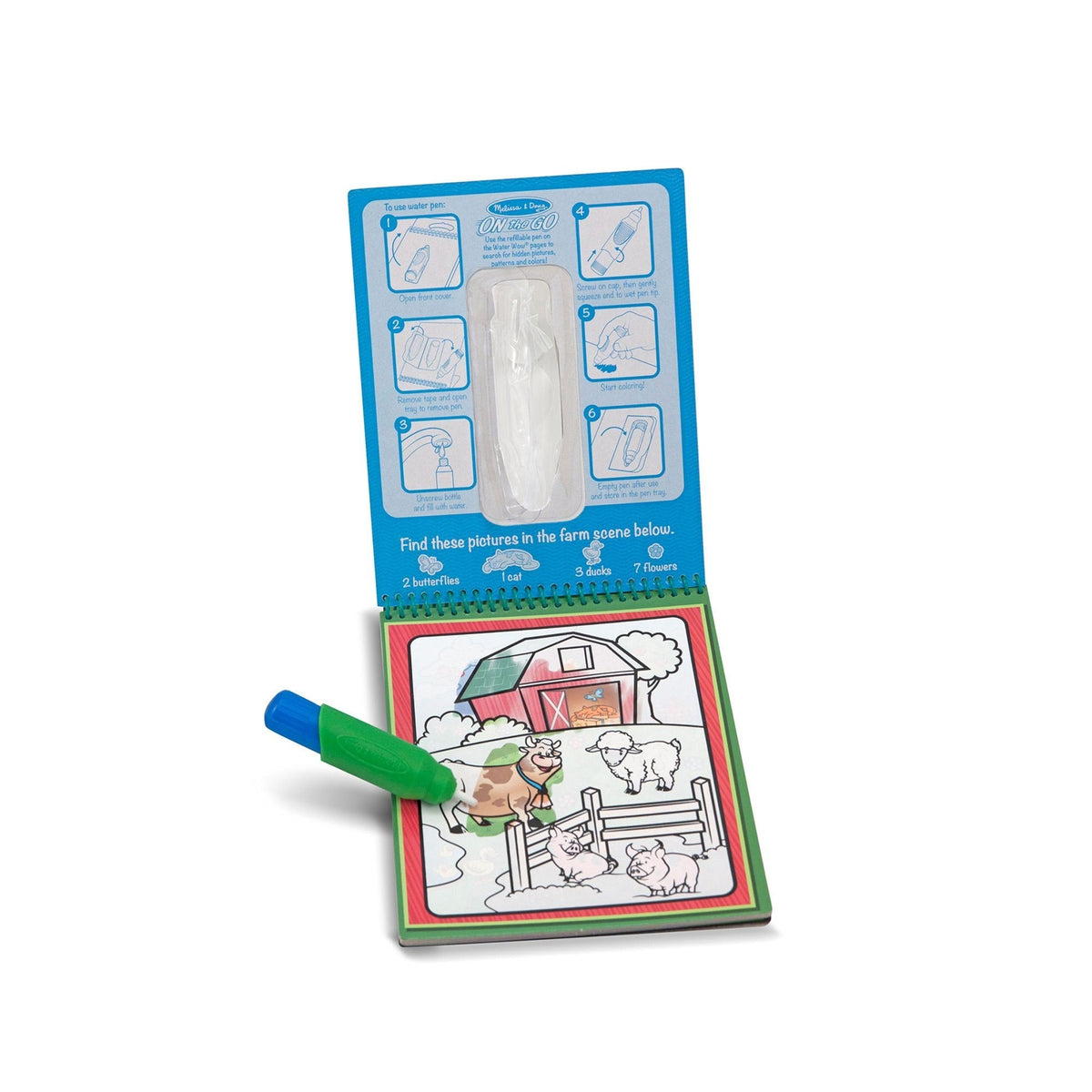 Melissa & Doug On the Go Water Wow! Reusable Water-Reveal Activity Pad - Animals