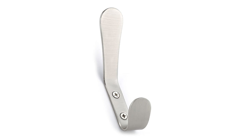 Metal Utility Double Hook, Brushed Nickel J4