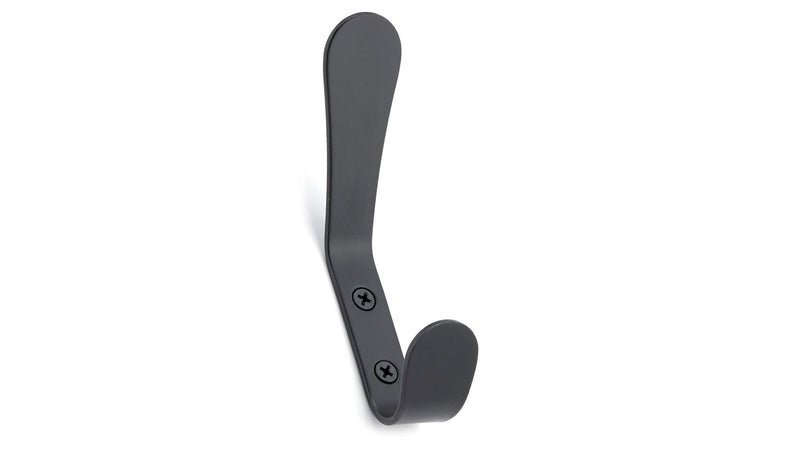 Metal Utility Double Hook, Matte Black V5