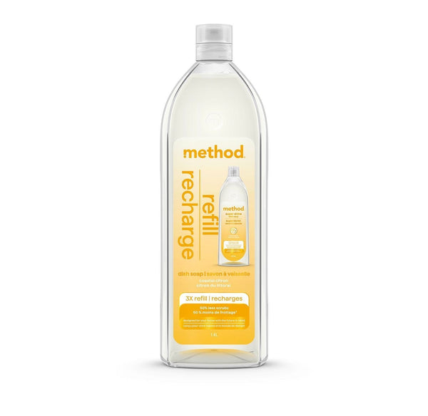 Method Super Shine Liquid Gel Dish Soap 3x Refill, Various Scents, 1.4-L P0