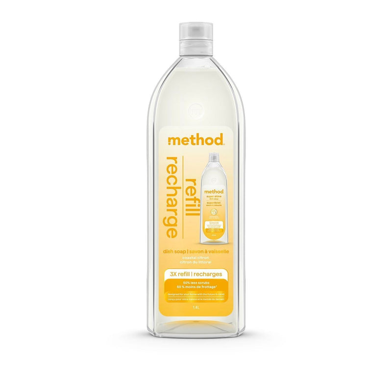 Method Super Shine Liquid Gel Dish Soap 3x Refill, Various Scents, 1.4-L P0