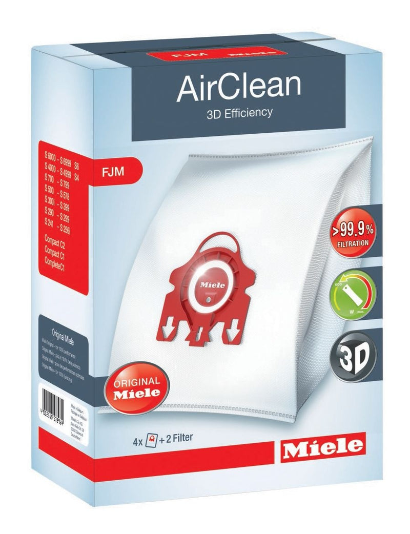 Miele AirClean 3D FJM Dust Bags, 4-pk F5