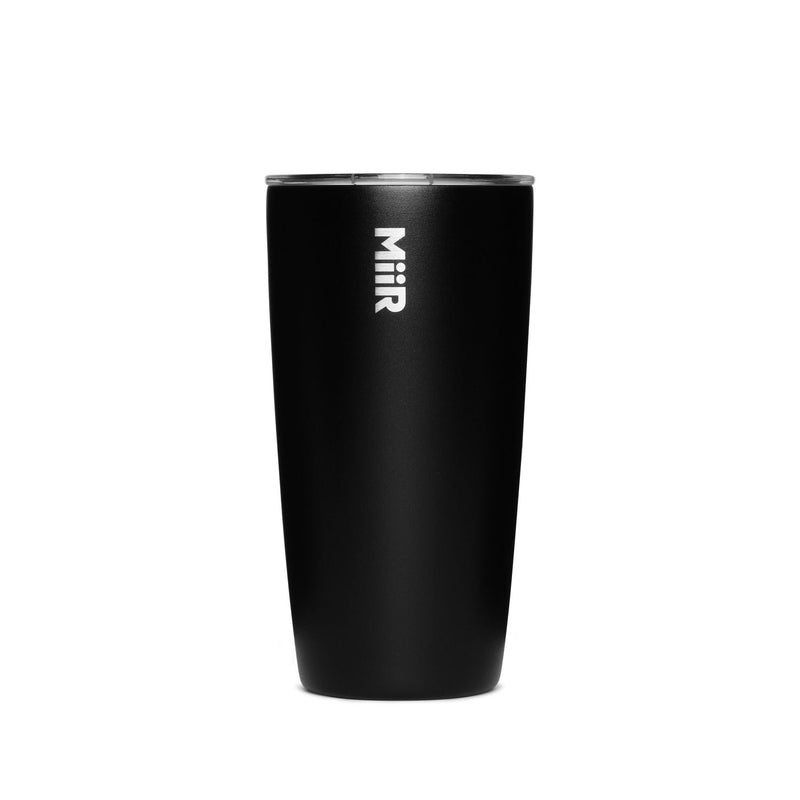 MiiR Insulated Stainless Steel Travel Tumbler with Press-Fit Slide Lid, Black, 16-oz D3