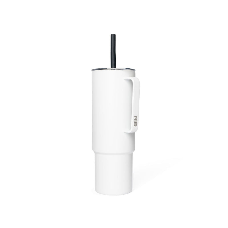 MiiR Stainless Steel Insulated All Day Straw Cup with Handle, White, 32-oz N6