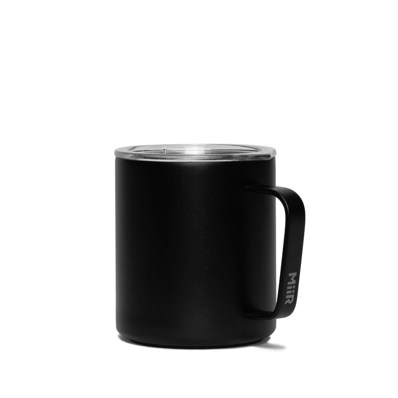 MiiR Stainless Steel Insulated Camp Cup with Press-Fit Slide Lid, Black, 12-oz U2