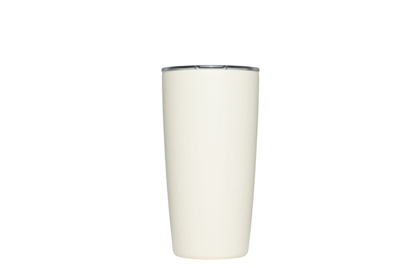 MiiR Stainless Steel Insulated Travel Tumbler with Press-Fit Slide Lid, Sandstone White, 16-oz Z6
