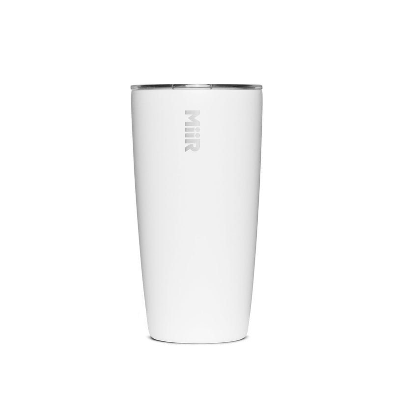 MiiR Stainless Steel Insulated Travel Tumbler with Press-Fit Slide Lid, White, 16-oz R0