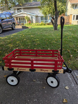 Millside Industries Express Kids' Convertible Wooden Wagon Sleigh/Sled For All Seasons, Ages 3+