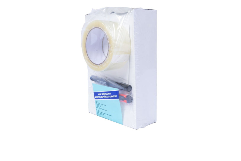 Mini Moving Kit with Box Cutter, Marker, Clear Packing Tape, Tape Gun & Box ID Labels G8