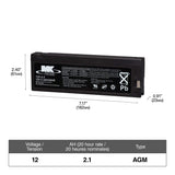MK Battery 12-Volt 2.3 Ah SLA Battery