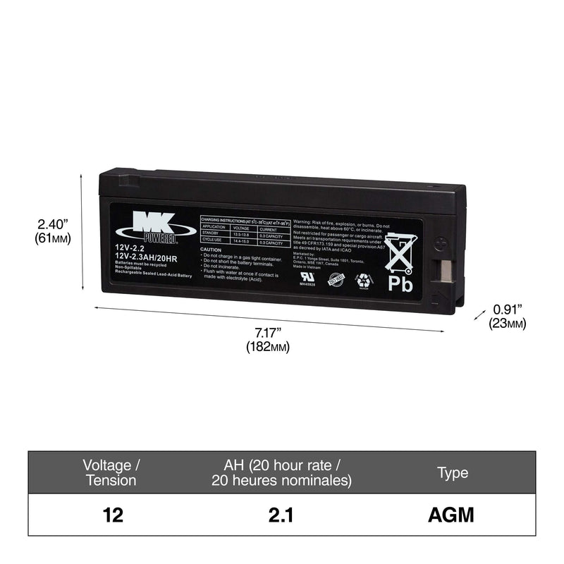 MK Battery 12-Volt 2.3 Ah SLA Battery I6