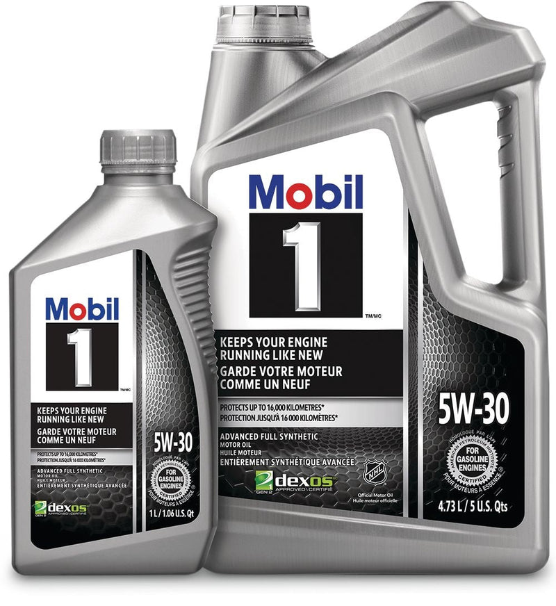 Mobil 1 5W30 Synthetic Engine/Motor Oil Set, 4.73-L + 1-L C3
