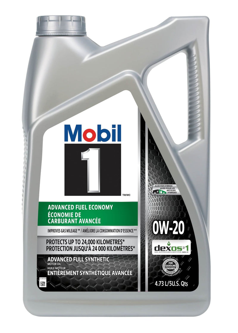 Mobil 1 Advanced Fuel Economy 0W20 Synthetic Engine/Motor Oil, 4.73-L N8