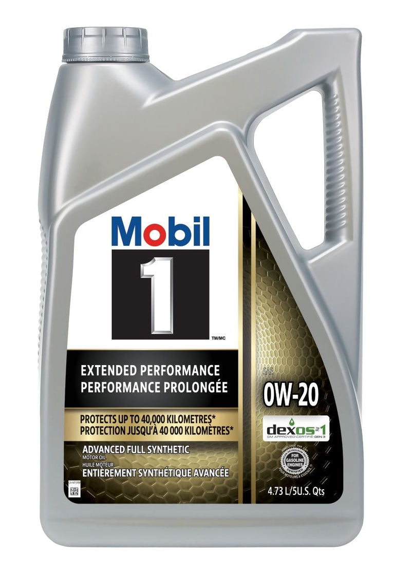 Mobil 1 Extended Performance 0W20 Synthetic Engine/Motor Oil, 4.73-L A4