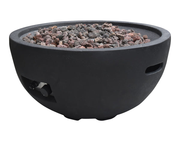 Modeno Jefferson Round Gas Fueled Outdoor Fire Bowl with PVC Cover, 40,000 BTUs, 13.7-in H9