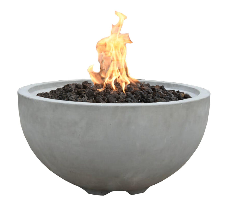Modeno Nantucket Round Propane-Fueled Fire Bowl with Lava Rock & Canvas Cover, 40,000 BTUs, 14-in L1