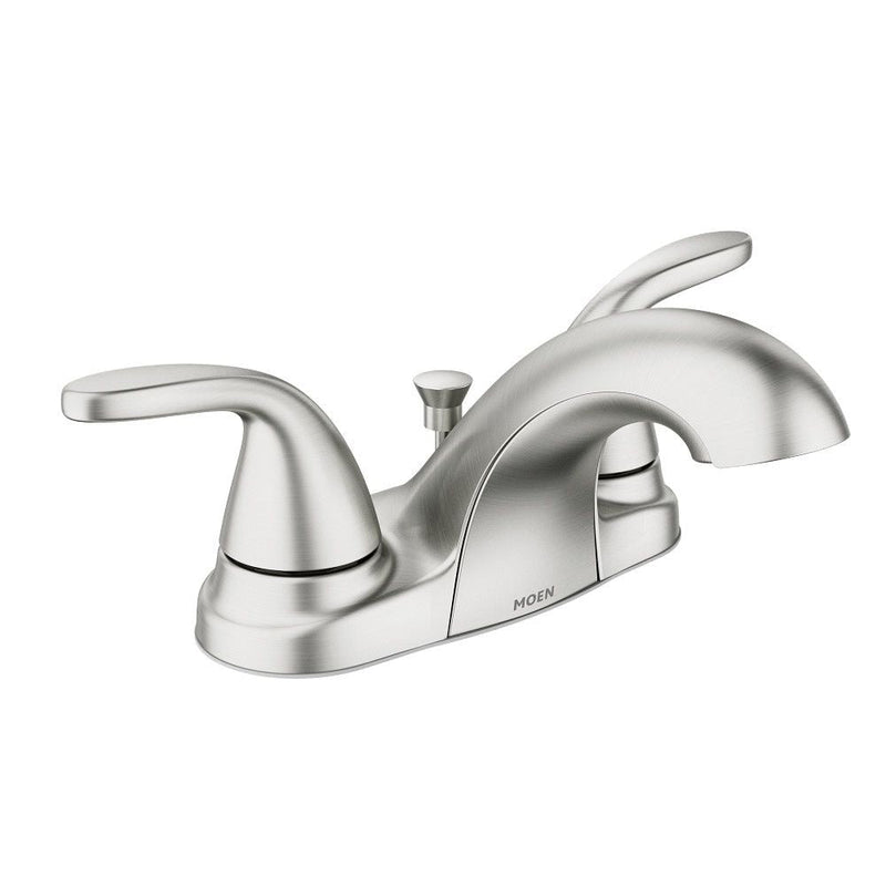 Moen Adler Double Handle Bathroom Faucet, Spot Resist Brushed Nickel V3