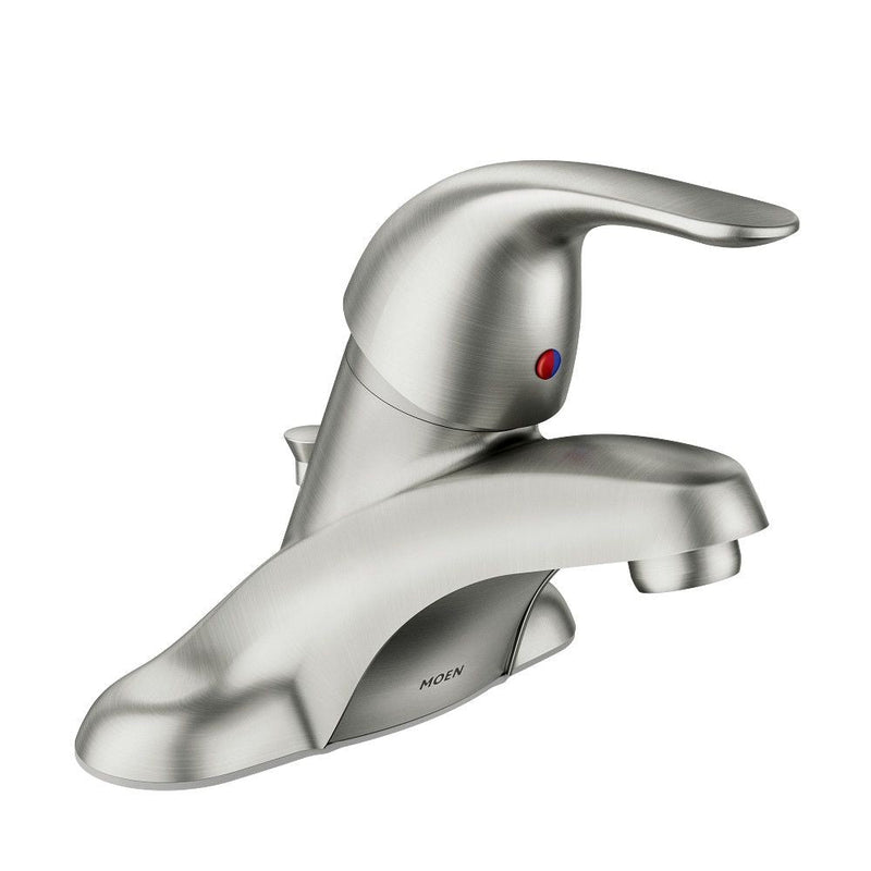 Moen Adler Single Handle Bathroom Faucet, Spot Resist Brushed Nickel U5