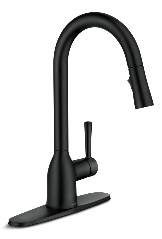 Moen Adler Single Handle Pull-Down Kitchen Faucet, Matte Black G2