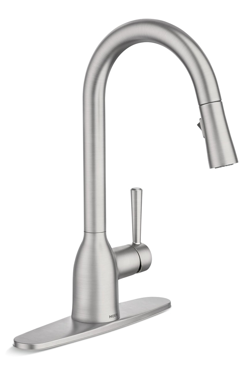 Moen Adler Single Handle Pulldown Kitchen Faucet, Spot Resist Stainless P8