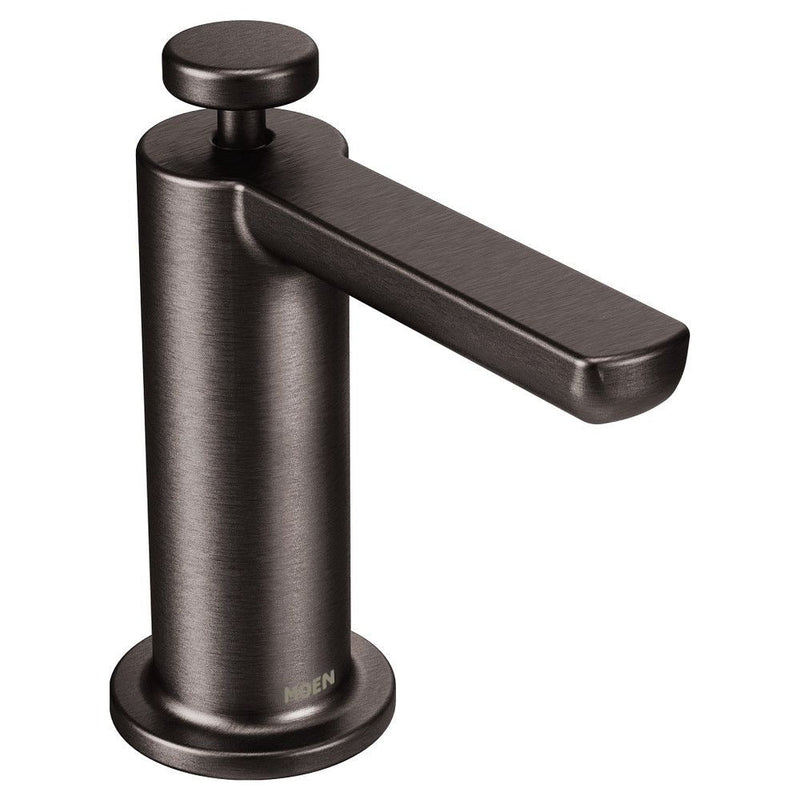 Moen Align Single Handle High Arc Modern Pull Down Kitchen Faucet with Power Clean, Black Stainless Steel I9