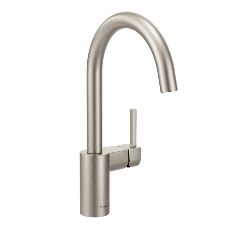 Moen Align Single Handle High Arc Modern Pull Down Sprayer Kitchen Faucet, Stainless Steel N1