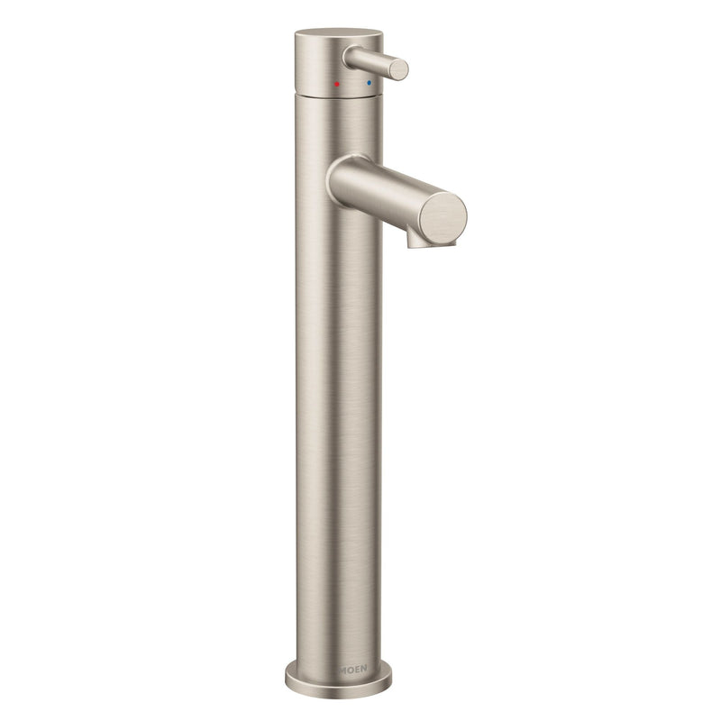 Moen Align Single Handle High Arc Single Hole Bathroom Sink Faucet, WaterSense Certified, Brushed Nickel C8