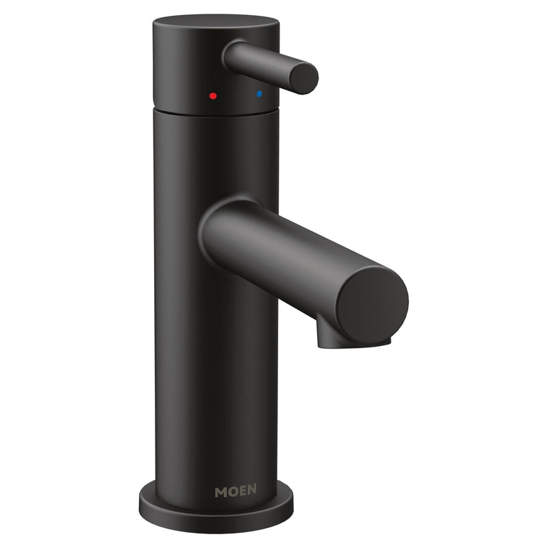 Moen Align Single Handle Single Hole Bathroom Sink Faucet, Matte Black T5