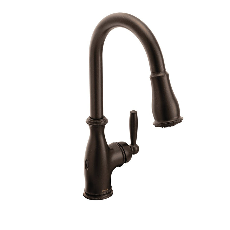 Moen Arbor Single Handle Touchless Sprayer Kitchen Faucet with MotionSense & Power Clean, Oil Rubbed Bronze A6