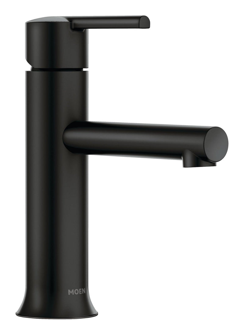 Moen Arlys Single Handle Bathroom Faucet, Matte Black Y5