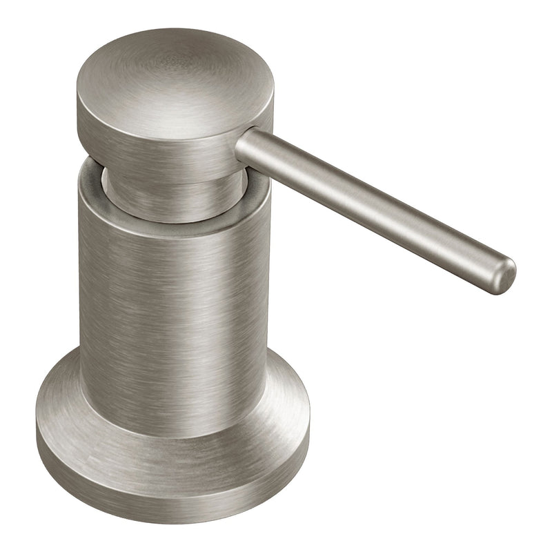 Moen Core Deck Mounted Kitchen Soap Dispenser with Refillable Bottle, Spot Resist Stainless Steel V9