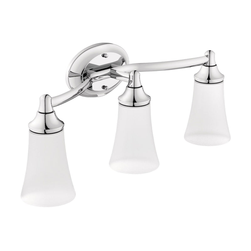 Moen EVA 3-Light Vanity Lighting Fixture, Chrome L2