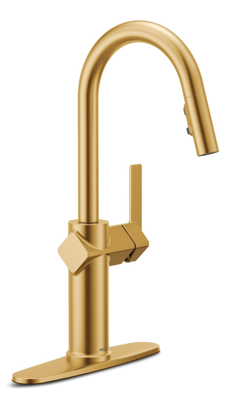 Moen Joric 1-Handle Pull-Down Kitchen Faucet, Brushed Gold I2